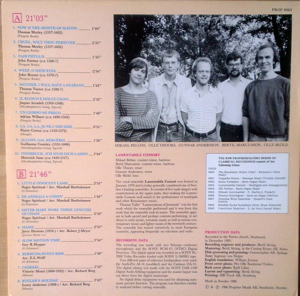 Lamentabile Consort – Singing Madrigals And Arrangements In Close Harmony, image 2