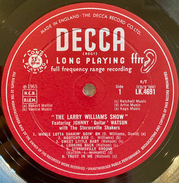 The Larry Williams Show Featuring Johnny 'Guitar' Watson With The Stormsville Shakers – The Larry Williams Show Featuring Johnny 'Guitar' Watson With The Stormsville Shakers, image 3