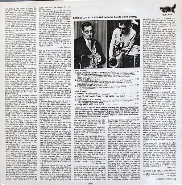 Lars Gullin – Lars Gullin With Strings (Featuring The Alto Saxophone Of Rolf Billberg), image 2