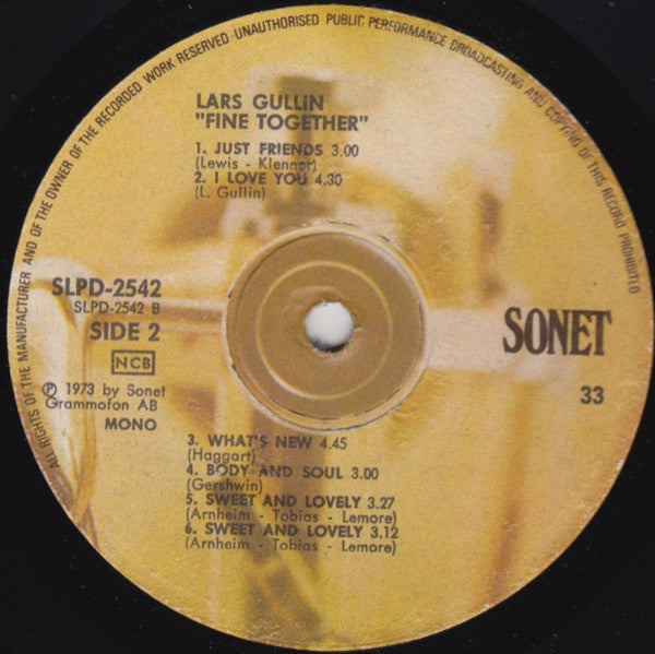Lars Gullin – Fine Together, image 4