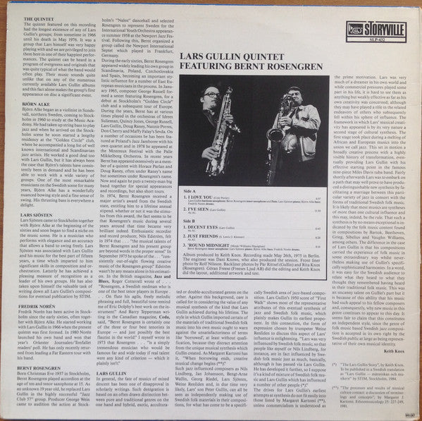 Lars Gullin Quintet Featuring Bernt Rosengren – In Concert, image 2