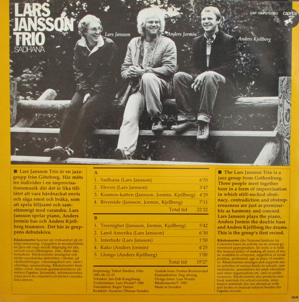 Lars Jansson Trio – Sadhana, image 2