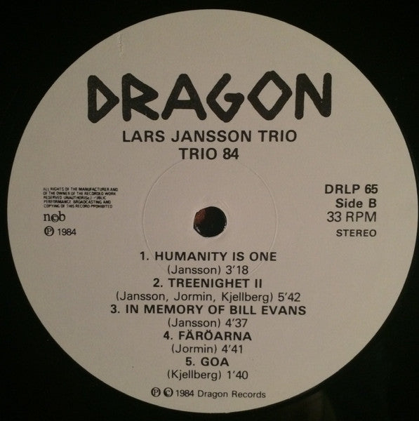 Lars Jansson Trio – Trio 84, image 3