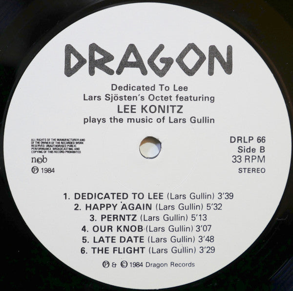 Lars Sjösten Octet Featuring Lee Konitz – Dedicated To Lee, image 4