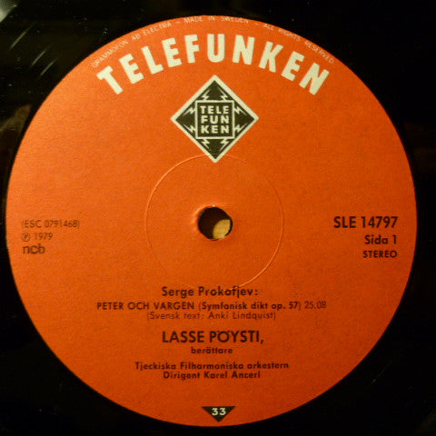 Lasse Pöysti, Serge Prokofjev, Bedřich Smetana – Peter Och Vargen / Moldau, image 5