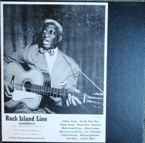 Front cover of Leadbelly – Rock Island Line, Folkways Records, US