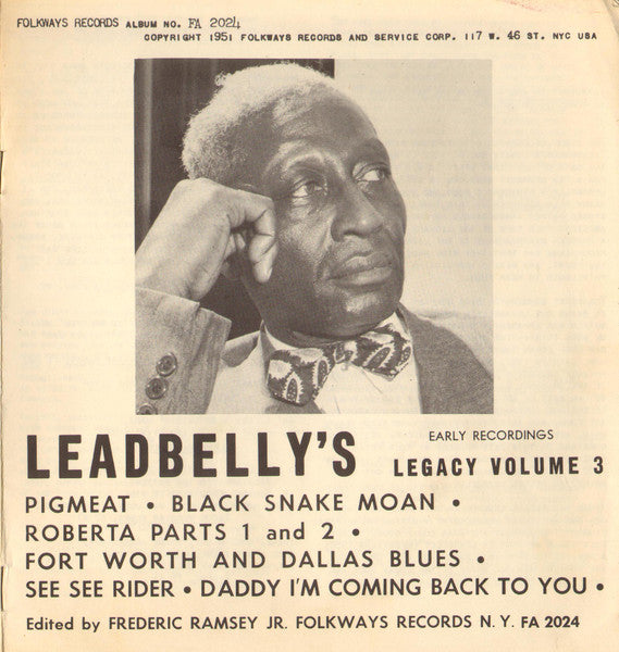 Leadbelly – Leadbelly's Legacy Volume 3: Early Recordings, image 5
