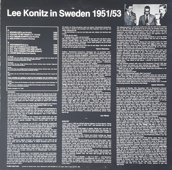 Lee Konitz – Sax Of A Kind - Lee Konitz In Sweden 1951/53, image 2