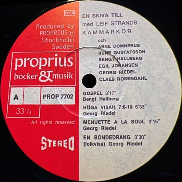 Leif Strands Kammarkör – En Skiva Till Med Leif Strands Kammarkör, image 3