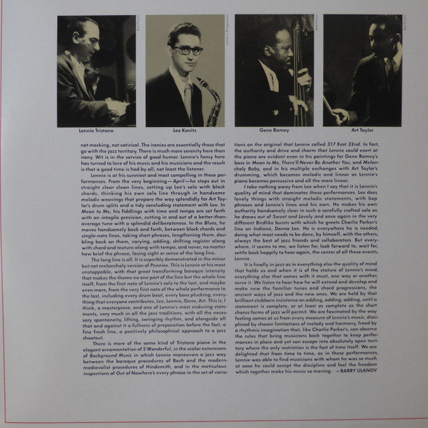 The Lennie Tristano Quartet – The Lennie Tristano Quartet, image 3