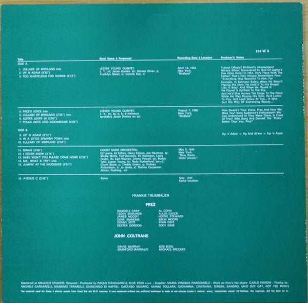 Lester Young – Prez's Hat Vol. 3, image 2