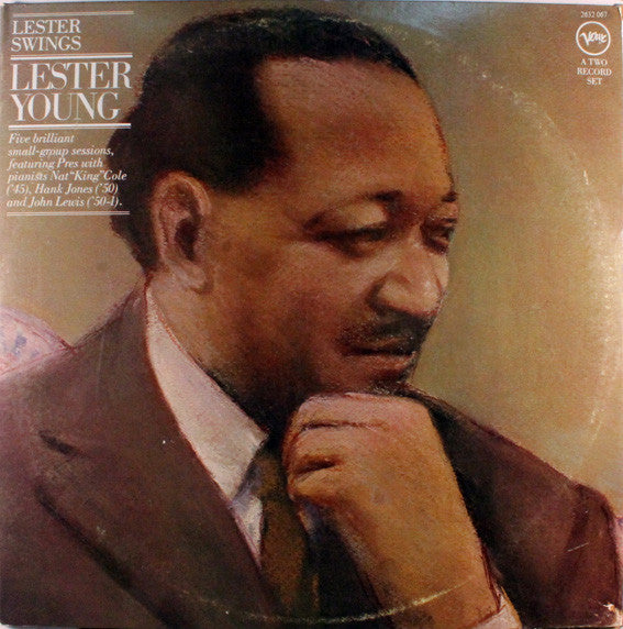 Front cover of Lester Young – Lester Swings, Verve Records, Germany, 1977