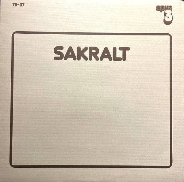 Front cover of Lidaskören, Georg Lidström – Sakralt, Opus 3, Sweden, 1978