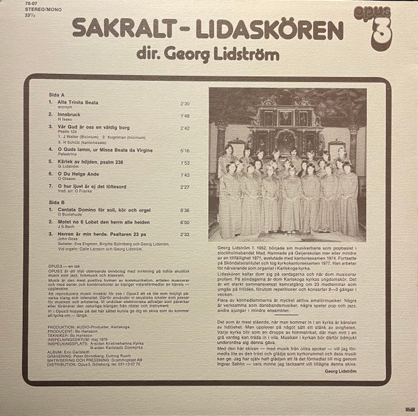 Lidaskören, Georg Lidström – Sakralt, image 2