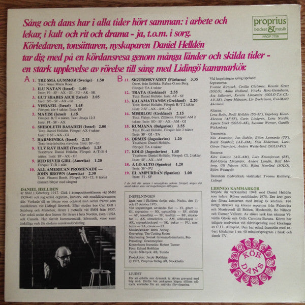 Lidingö Kammarkör / Daniel Helldén – "Flöjten Spelar - Dansen Går...", image 2