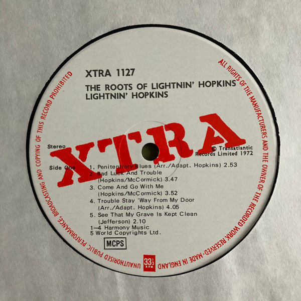 Lightnin' Hopkins – The Roots Of Lightnin' Hopkins, image 3