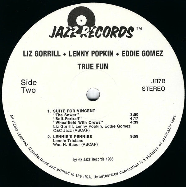 Liz Gorrill, Lenny Popkin, Eddie Gomez – True Fun, image 4