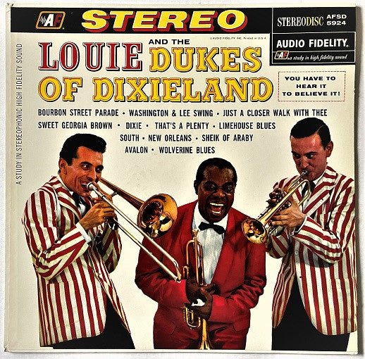Front cover of Louis Armstrong And The Dukes Of Dixieland – Louie And The Dukes Of Dixieland, Audio Fidelity, US, 1960