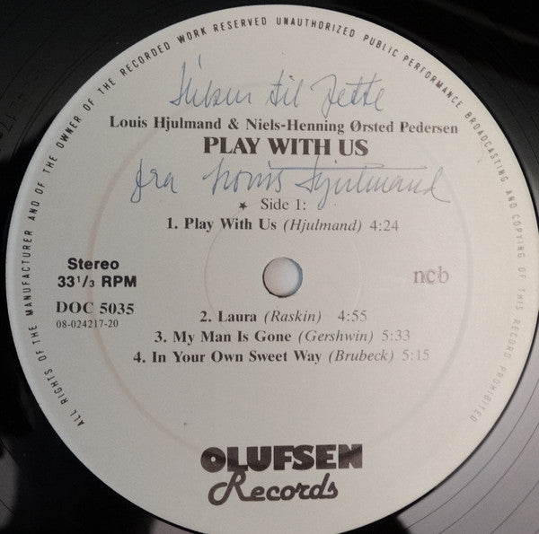 Louis Hjulmand & Niels-Henning Ørsted Pedersen – Play With Us, image 5