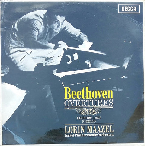 Front cover of Beethoven - Lorin Maazel, Israel Philharmonic Orchestra – Beethoven Overtures, Decca, UK, 1968