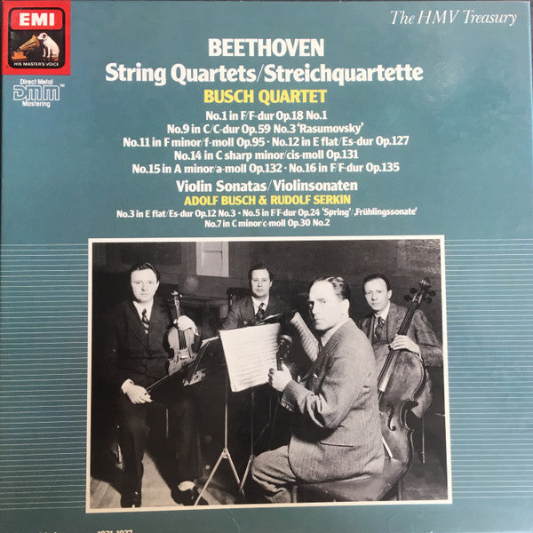 Front cover of Beethoven - Busch-Quartett / Adolf Busch, Rudolf Serkin – String Quartets, His Master's Voice, Germany, 1985