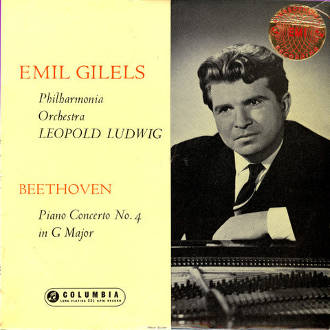Front cover of Beethoven, Emil Gilels, Philharmonia Orchestra, Leopold Ludwig – Piano Concerto No. 4 In G Major, Columbia, UK, 1958