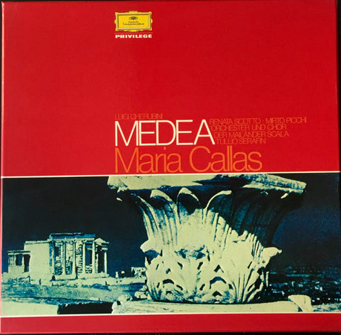 Front cover of Luigi Cherubini / Maria Callas, Renata Scotto, Mirto Picchi, Orchester Der Mailander Scala Und Choir, Tullio Serafin – Medea, Deutsche Grammophon, Europe