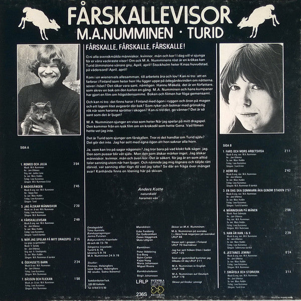 M.A. Numminen & Turid – Fårskallevisor, image 2