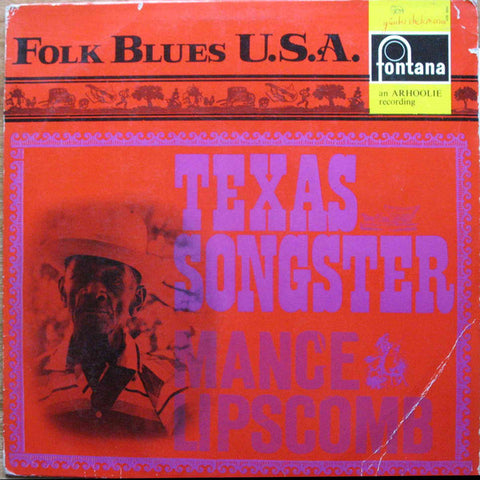 Front cover of Mance Lipscomb – Texas Songster, Fontana, Netherlands, 1964