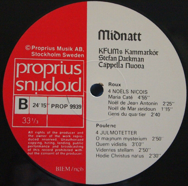 Charpentier, Dufay, de Lalande, Costeley, Roux, Poulenc, KFUMs Kammarkör, Stefan Parkman, Cappella Nuova – Musique De France, image 4