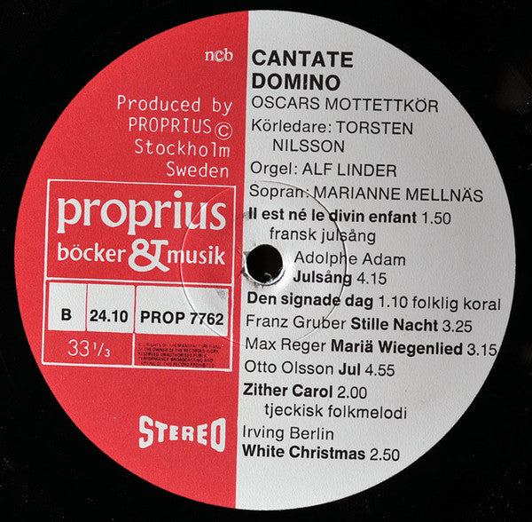 Marianne Mellnäs, Alf Linder, Oscars Motettkör, Torsten Nilsson – Cantate Domino, image 4