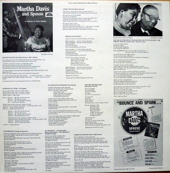 Martha Davis And Her Torrid Trio – You're On The Right Track Baby, image 5