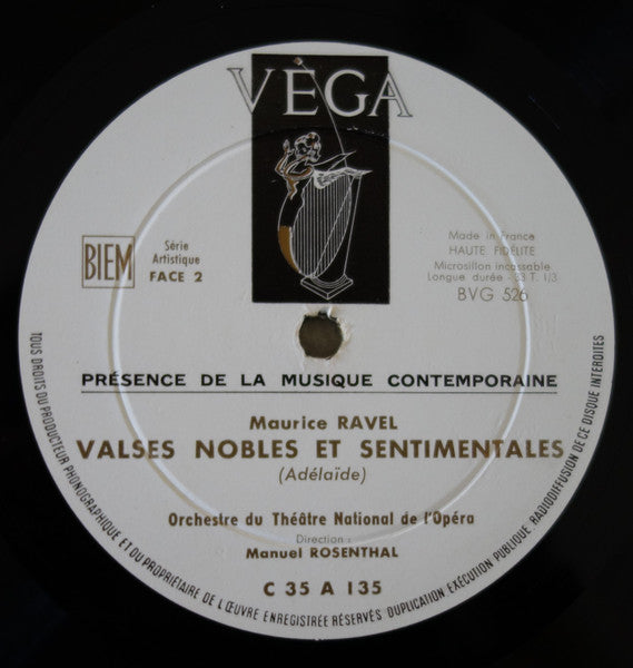 Ravel / Orchestre Du Théâtre National De L'Opéra Direction: Manuel Rosenthal – La Valse / Valse Nobles Et Sentimentales, image 4