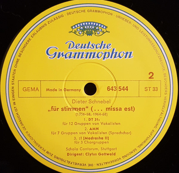 Mauricio Kagel / Dieter Schnebel – Hallelujah / Für Stimmen (...Missa Est), image 4