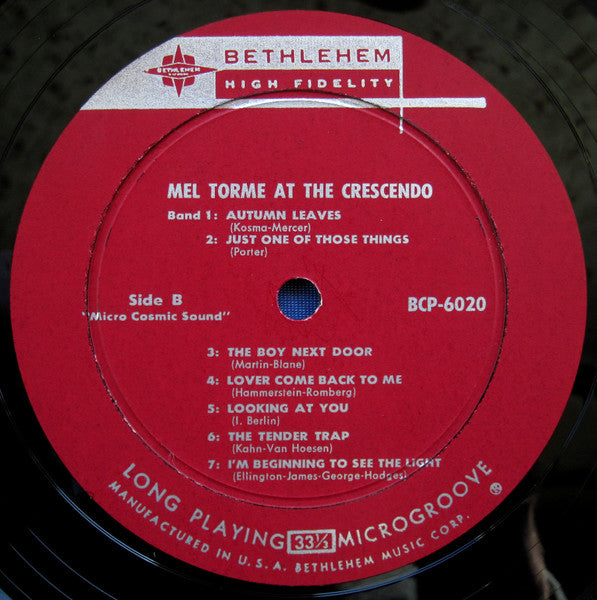 Mel Tormé – Gene Norman Presents Mel Torme At The Crescendo, image 4