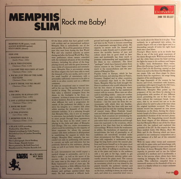 Memphis Slim – Rock Me Baby!, image 2