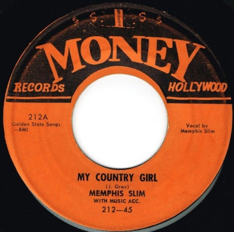 Front cover of Memphis Slim – My Country Girl, Money Records, US, 1955