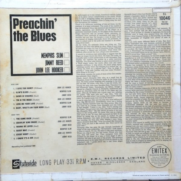 Memphis Slim, Jimmy Reed, John Lee Hooker – Preachin' The Blues, image 2