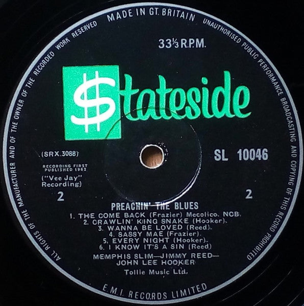 Memphis Slim, Jimmy Reed, John Lee Hooker – Preachin' The Blues, image 4