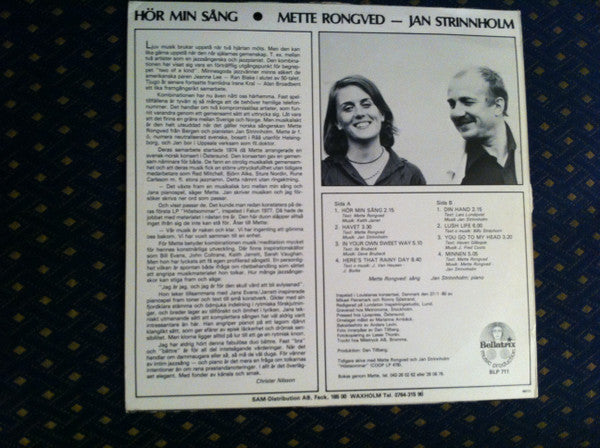 Mette Rongved, Jan Strinnholm – Hör min sång, image 2