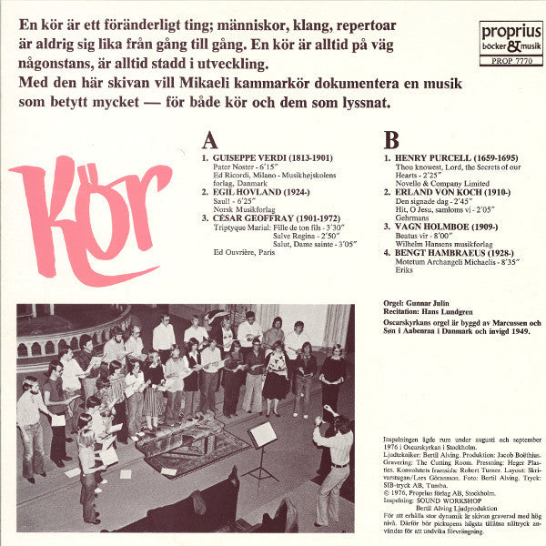 Mikaeli Kammarkör – Kör - Mikaeli Kammarkör Sjunger Sakralt, image 2