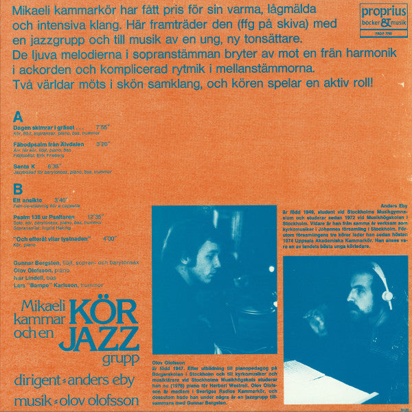 Mikaeli Kammarkör, Olov Olofsson – Dagen Skimrar I Gräset ... Mikaeli Kammarkör Och En Jazzgrupp, image 4