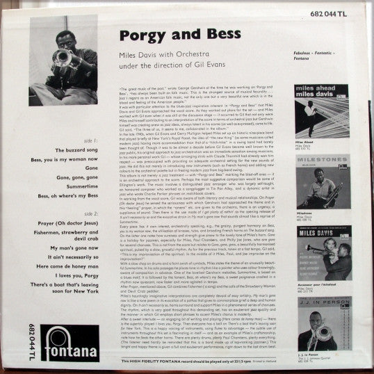 Miles Davis – Porgy And Bess, image 2