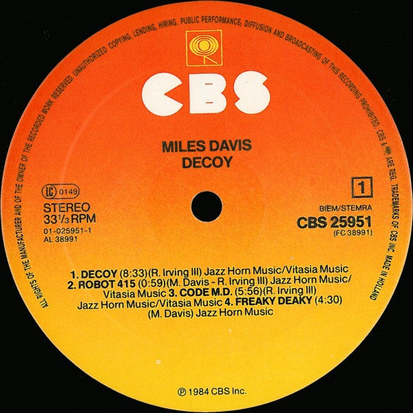 Miles Davis – Decoy, image 5