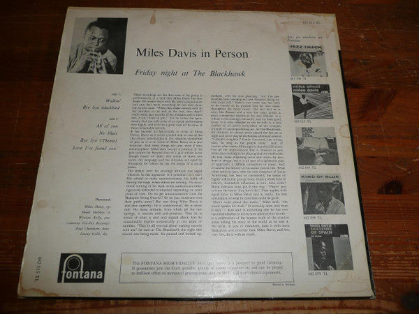 Miles Davis – In Person. Friday Night At The Blackhawk., image 2