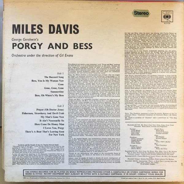 Miles Davis – Porgy And Bess, image 2