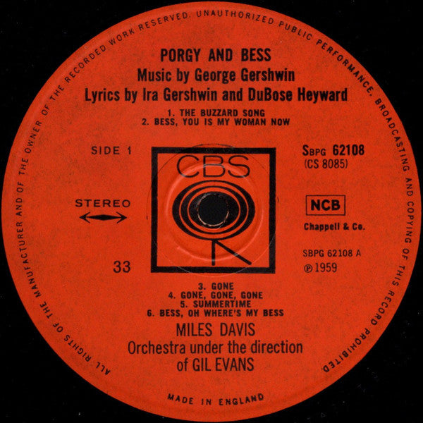 Miles Davis – Porgy And Bess, image 3