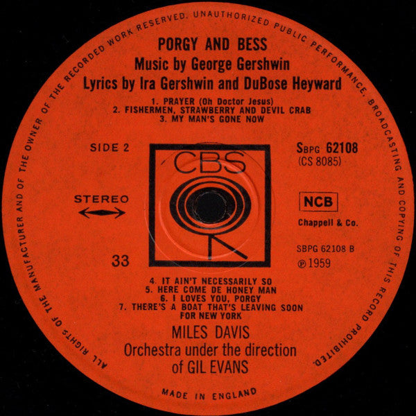 Miles Davis – Porgy And Bess, image 4
