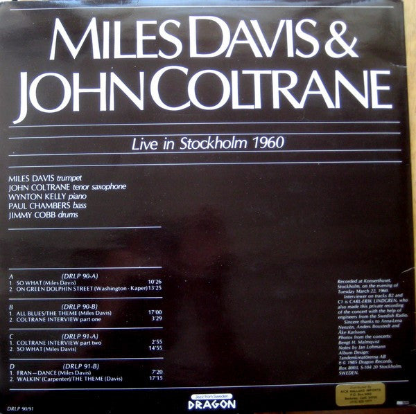 Miles Davis & John Coltrane – Live In Stockholm 1960, image 2