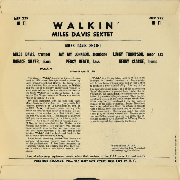Miles Davis All Stars – Walkin', image 2